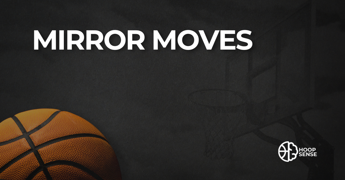 Black Background with basketball and title of Mirror Moves